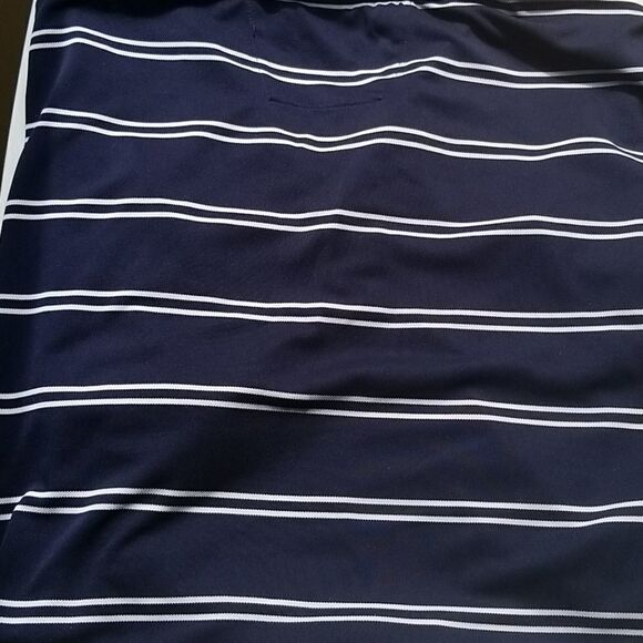 NAUTICA "A Bit TRIMMER" NAVY w/ WHITE STRIPES POLO - Picture 6 of 6